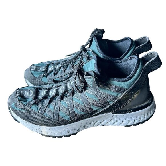 Nike ACG React Terra Gobe Sneakers Green Unisex Size 6.5 Athletic - Picture 1 of 7